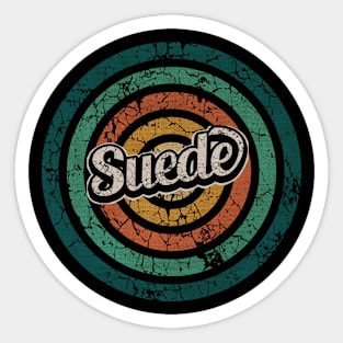 Suede // Retro Circle Crack Vintage Sticker
